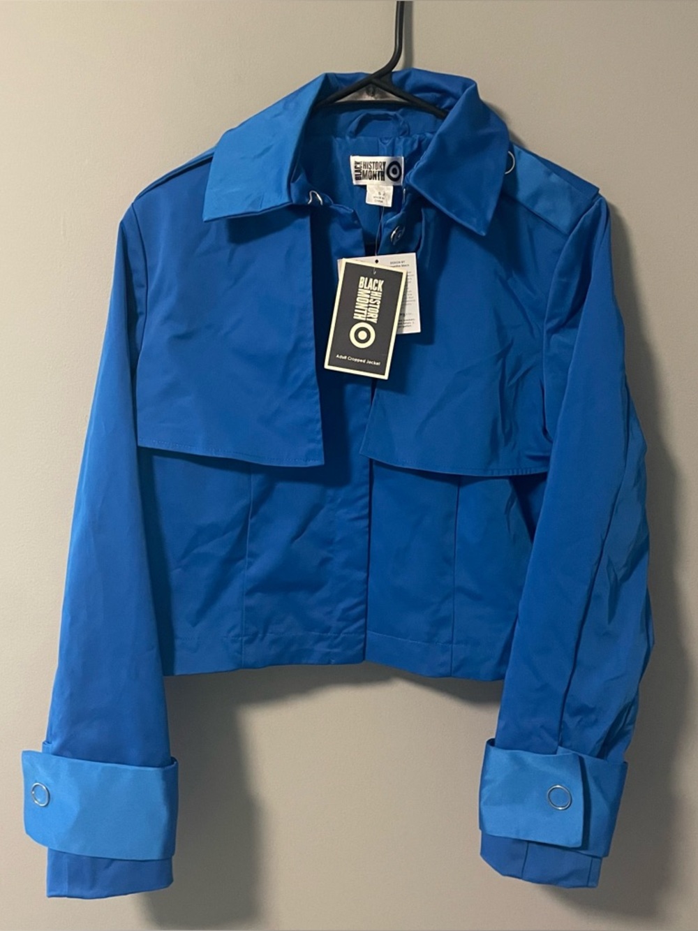 NWT Sammy B x Target Royal Blue Crop Jacket Women’s Small Black History Month